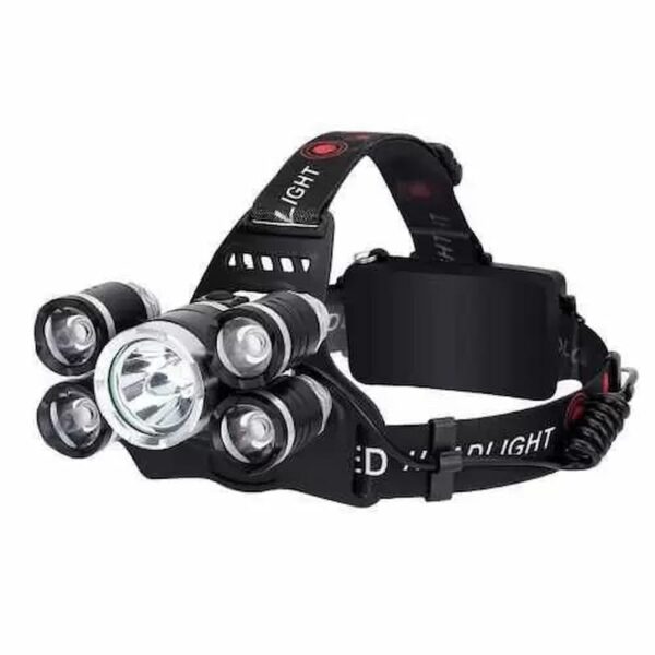 Lanterna de Cabeça LED ZOOM 5 X LED T6 Recarregável Impermeável - Image 2