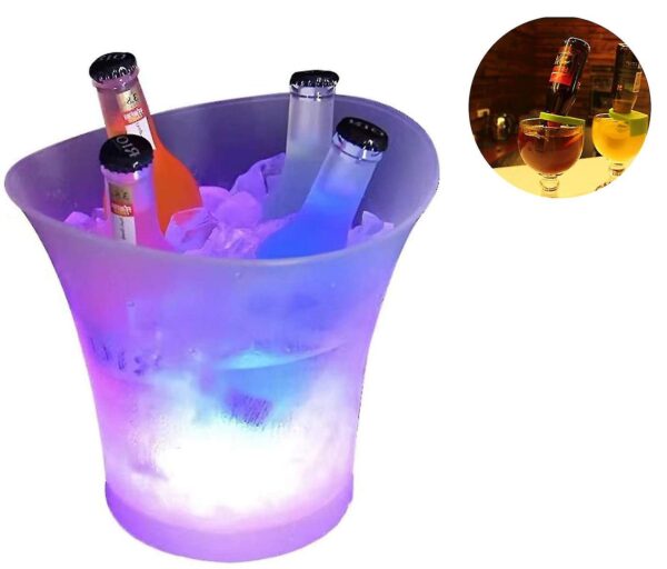 Balde P/ Gelo Rgb Coluna de som 20w Integrada Bluetooth 5 Lt