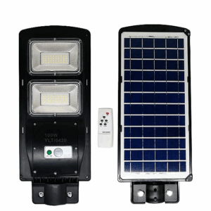 LUMINÁRIA PÚBLICA SOLAR 200W COM SENSOR E CONTROLE REMOTO